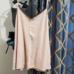 Pink lace tank top